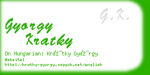 gyorgy kratky business card